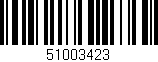 Código de barras (EAN, GTIN, SKU, ISBN): '51003423'