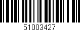 Código de barras (EAN, GTIN, SKU, ISBN): '51003427'