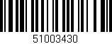 Código de barras (EAN, GTIN, SKU, ISBN): '51003430'