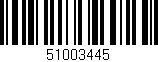 Código de barras (EAN, GTIN, SKU, ISBN): '51003445'