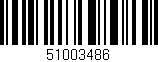 Código de barras (EAN, GTIN, SKU, ISBN): '51003486'