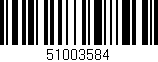 Código de barras (EAN, GTIN, SKU, ISBN): '51003584'