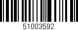 Código de barras (EAN, GTIN, SKU, ISBN): '51003592'