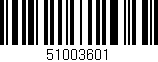 Código de barras (EAN, GTIN, SKU, ISBN): '51003601'