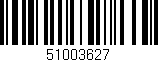 Código de barras (EAN, GTIN, SKU, ISBN): '51003627'