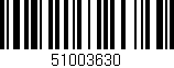 Código de barras (EAN, GTIN, SKU, ISBN): '51003630'