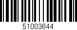 Código de barras (EAN, GTIN, SKU, ISBN): '51003644'