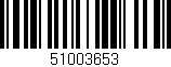 Código de barras (EAN, GTIN, SKU, ISBN): '51003653'