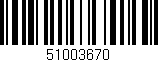 Código de barras (EAN, GTIN, SKU, ISBN): '51003670'