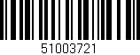 Código de barras (EAN, GTIN, SKU, ISBN): '51003721'