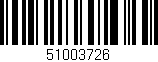 Código de barras (EAN, GTIN, SKU, ISBN): '51003726'