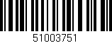 Código de barras (EAN, GTIN, SKU, ISBN): '51003751'