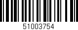 Código de barras (EAN, GTIN, SKU, ISBN): '51003754'