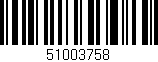 Código de barras (EAN, GTIN, SKU, ISBN): '51003758'