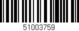 Código de barras (EAN, GTIN, SKU, ISBN): '51003759'