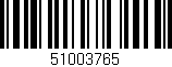 Código de barras (EAN, GTIN, SKU, ISBN): '51003765'