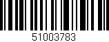 Código de barras (EAN, GTIN, SKU, ISBN): '51003783'