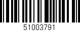 Código de barras (EAN, GTIN, SKU, ISBN): '51003791'