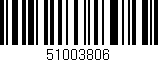 Código de barras (EAN, GTIN, SKU, ISBN): '51003806'