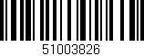 Código de barras (EAN, GTIN, SKU, ISBN): '51003826'