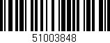 Código de barras (EAN, GTIN, SKU, ISBN): '51003848'