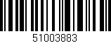 Código de barras (EAN, GTIN, SKU, ISBN): '51003883'