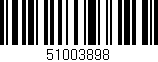 Código de barras (EAN, GTIN, SKU, ISBN): '51003898'