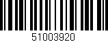 Código de barras (EAN, GTIN, SKU, ISBN): '51003920'