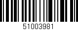 Código de barras (EAN, GTIN, SKU, ISBN): '51003981'