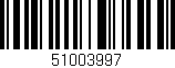 Código de barras (EAN, GTIN, SKU, ISBN): '51003997'
