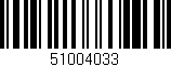 Código de barras (EAN, GTIN, SKU, ISBN): '51004033'