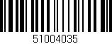 Código de barras (EAN, GTIN, SKU, ISBN): '51004035'