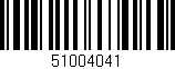 Código de barras (EAN, GTIN, SKU, ISBN): '51004041'