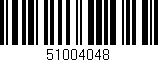 Código de barras (EAN, GTIN, SKU, ISBN): '51004048'