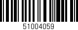 Código de barras (EAN, GTIN, SKU, ISBN): '51004059'