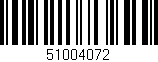 Código de barras (EAN, GTIN, SKU, ISBN): '51004072'