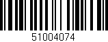 Código de barras (EAN, GTIN, SKU, ISBN): '51004074'