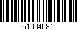 Código de barras (EAN, GTIN, SKU, ISBN): '51004081'