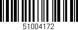 Código de barras (EAN, GTIN, SKU, ISBN): '51004172'