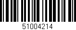Código de barras (EAN, GTIN, SKU, ISBN): '51004214'
