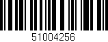 Código de barras (EAN, GTIN, SKU, ISBN): '51004256'