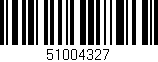 Código de barras (EAN, GTIN, SKU, ISBN): '51004327'