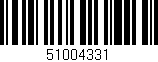 Código de barras (EAN, GTIN, SKU, ISBN): '51004331'