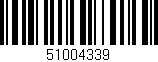 Código de barras (EAN, GTIN, SKU, ISBN): '51004339'