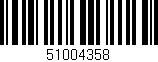 Código de barras (EAN, GTIN, SKU, ISBN): '51004358'