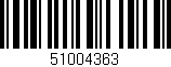Código de barras (EAN, GTIN, SKU, ISBN): '51004363'