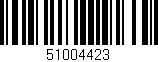 Código de barras (EAN, GTIN, SKU, ISBN): '51004423'