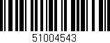 Código de barras (EAN, GTIN, SKU, ISBN): '51004543'