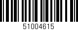 Código de barras (EAN, GTIN, SKU, ISBN): '51004615'
