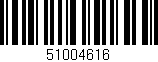 Código de barras (EAN, GTIN, SKU, ISBN): '51004616'